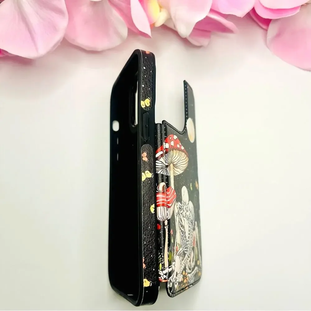 NWT iPhone 14 Pro Max Wallet Case Gothic Dark Romance Card Holder
